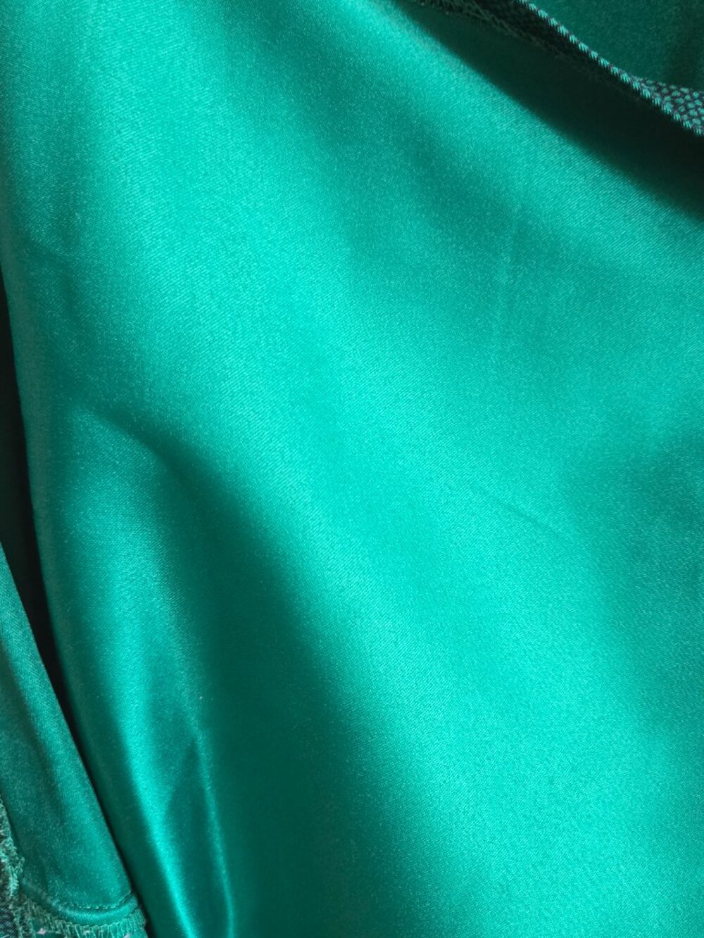 Roz & Ali Plus Size Fit & Flare Dress - Emerald Green with Lace Print - Picture 5 of 9
